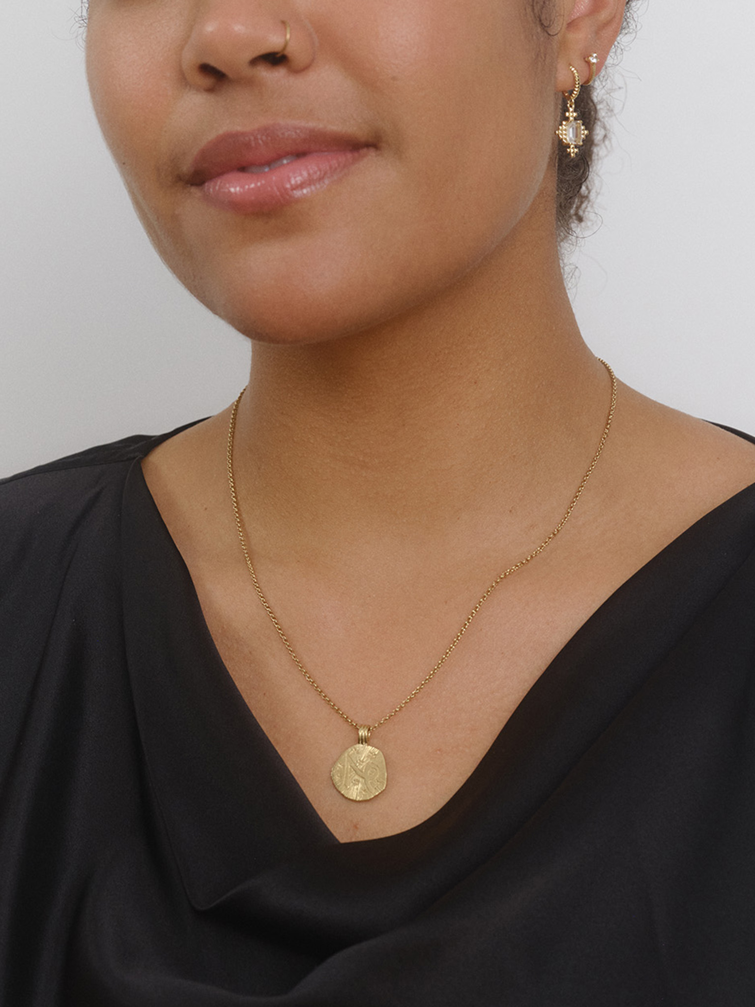 Sun in capricorn necklace - 22k gold vermeil